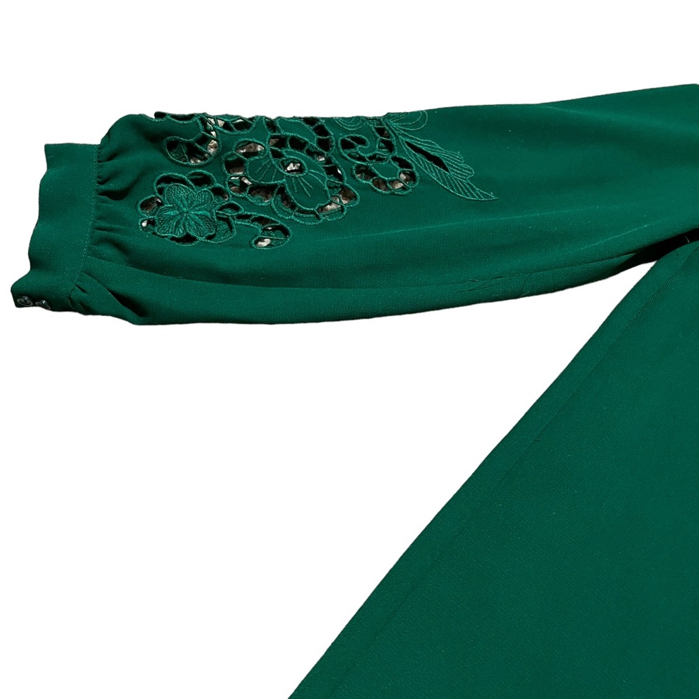 H&M Green Long Sleeve Lace Dress | Women's 2 - Picture 3 of 5